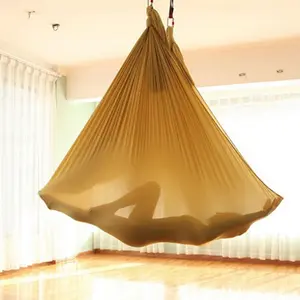 Jointop Set Tempat Tidur Gantung Yoga Kebugaran Baru, Set Selempang Yoga Kekuatan Tinggi, Kit Sutra Ayunan Terbang Yoga Udara Trapeze