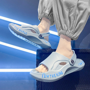 รองเท้าเด็ก ระบายอากาศได้ดี สไตล์เกาหลี สีพื้น หัวกลม พื้นรองเท้าและวัสดุส่วนบนทำจากอีวีเอ เหมาะสำหรับฤดูร้อน - Product Image 1