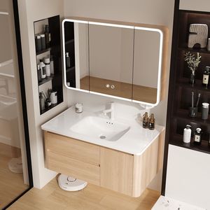 Muebles con Gabinetes de Piedra de Mármol para Hoteles y Villas, Muebles de Baño de Diseño Europeo en Madera Sólida, Sin Reseñas Aún - Product Image 2