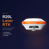 Récepteur GNSS RTK haute performance GEORISE R20L OEM avec fonction laser, 1408 canaux, projection de scène réelle AR, batterie 13400 mAh