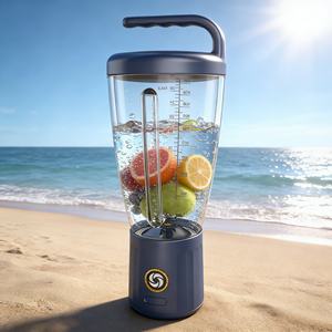 Blender portable 150W, 1000ml, rechargeable par USB, alimenté par batterie, 6 lames, mode turbo pour écraser la glace, sans BPA, qualité alimentaire, anti-fuite - Product Image 5
