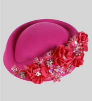 Chapeau Turban Vintage en Feutre pour Femme, Doux, Style Derby, Fascinator à Fleur, pour Église, Fête, Béret, Idéal pour Hôtesses de l'Air et Occasions Spéciales