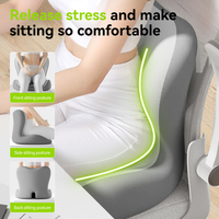 Ensemble de coussin de soutien lombaire et de coussin de siège de voiture en mousse à mémoire de forme pour le coccyx, personnalisable, pour chaise de bureau orthopédique