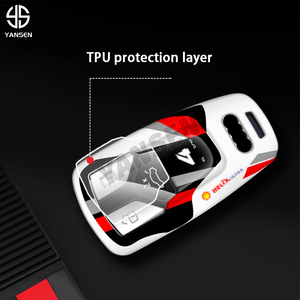 Étui de protection pour <span class=keywords><strong>clé</strong></span> de voiture RS Racing Style pour A4 Q5 A3 A6 A5 Q7, coque de protection pour <span class=keywords><strong>clé</strong></span> intelligente avec <span class=keywords><strong>porte</strong></span>-clés <span class=keywords><strong>sport</strong></span> - Product Image 4
