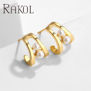 ต่างหูมุกชุบทอง EP5587สวยงามทุกวันสำหรับสาวๆ - Product Image 3