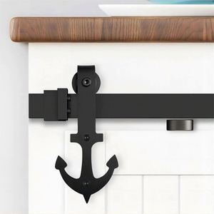 WEKIS Soporte de Gabinete en Forma de Flecha de Hierro, Herraje Deslizante de Acero y Latón para Puertas de Granero, Cocina Exterior, Dormitorio, Aluminio de Calidad - Product Image 2