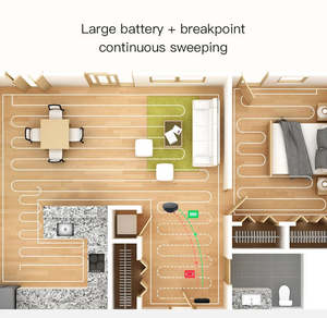 Robot Aspirador Robótico Controlado por Aplicación, Inteligente, con WIFI, Batería Recargable de Iones de Litio, HEPA, Succión de 2000 Pa, Ecológico, para Pisos de Garaje - Product Image 6