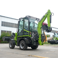 Intégration de tracteur polyvalent avec chargeur frontal et pelleteuse pour l'agriculture complète: tracteur avec chargeur et pelleteuse