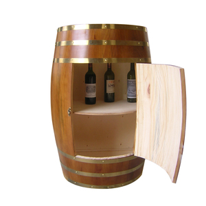 Portabottiglie in Legno Rosso Scuro a Forma di <span class=keywords><strong>Botte</strong></span> per Esposizione Vini e Contenitore per Utensili - Product Image 5