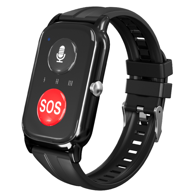 T27 Senior Smart Watch with GPS SOS Fall Detection Vibration Smartwatch Health Monitor for Elderly Safety and Independent Living