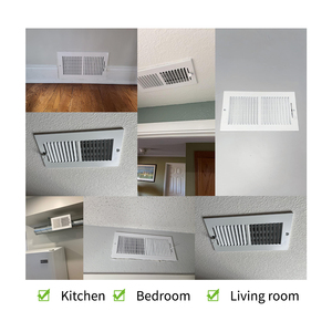 Lakeso <strong>Ceiling</strong> Sidewalls <strong>2</strong>-<strong>way</strong> Vertical Air Supply Grille Steel Air Vent Registers air <strong>Diffusers</strong> Ventilation HVAC - Product Image 5