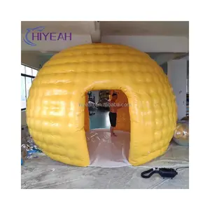 Outdoor inflatable party tent leisure inflatable clear bubble dome tent with led light