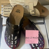 Sepatu Clog Suede Cork Grosir Custom untuk Wanita, Sandal Anti Selip, Mules Clogs, Sepatu Sandal Pria