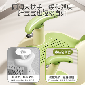 Siège de bain pour bébé en forme de pomme, en matériau TPEPP, avec affichage de la température, pour l'apprentissage de la propreté des bébés de 0 à 12 mois - Product Image 5