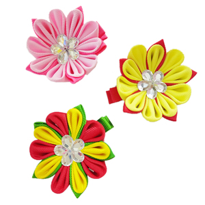 Cinta de grogrén tela flor horquilla bebé niñas lazos pinzas para el cabello lazos para el cabello accesorios para bebés niños pequeños niños adolescentes - Product Image 4