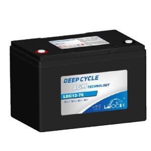 Batterie AGM à décharge profonde Leoch F-GD12-76 12V 76Ah pour usage solaire et marin Italie - Product Image 1