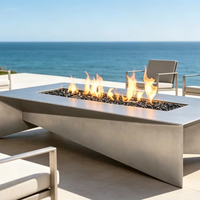 Brasero de table extérieur en acier inoxydable au gaz naturel, grande taille, construction robuste, garantie 5 ans, fabriqué en Chine - Prêt pour les fêtes