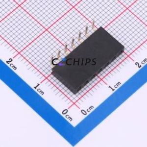 HC-PM254-8.5H-1x7PW Pin Socket Bent Lead Through Hole,P=2.54mm Connector 1x7P 2.54mm Square Hole Right Angle Insert - Product Image 1