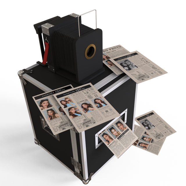 Handheld Retro Style DOLA Commercial Photo Booth Camera Aluminum Alloy Body Instant Print DSLR Compatibility Wireless
