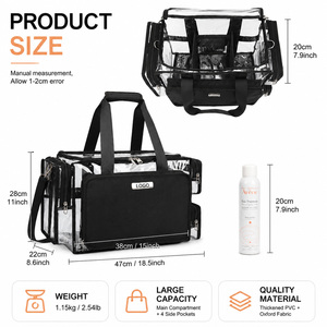 <span class=keywords><strong>Sac</strong></span> de maquillage en PVC transparent avec logo personnalisé, grande capacité, étanche, organiseur de cosmétiques, <span class=keywords><strong>sac</strong></span> fourre-tout, sacs pour femmes, <span class=keywords><strong>sac</strong></span> à main femme, vente en gros - Product Image 2