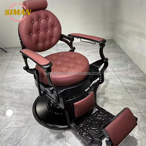 Poltrona da Barbiere Pieghevole Nera Siman <span class=keywords><strong>per</strong></span> <span class=keywords><strong>Uomo</strong></span>, Nuovo Design in Metallo <span class=keywords><strong>per</strong></span> Saloni di Parrucchieri e Centri Estetici - Product Image 1