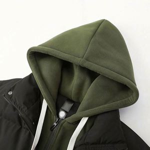 Veste d'hiver épaisse et chaude personnalisée de haute qualité pour homme, col montant, coupe-vent, respirante, style décontracté - Product Image 2