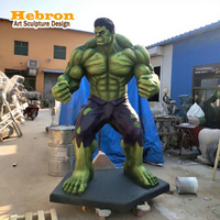 Sculpture décorative de personnage de film grandeur nature pour extérieur, en EVA, pour aménagement paysager commercial, Hulk Ironman, style short de combat pour adultes