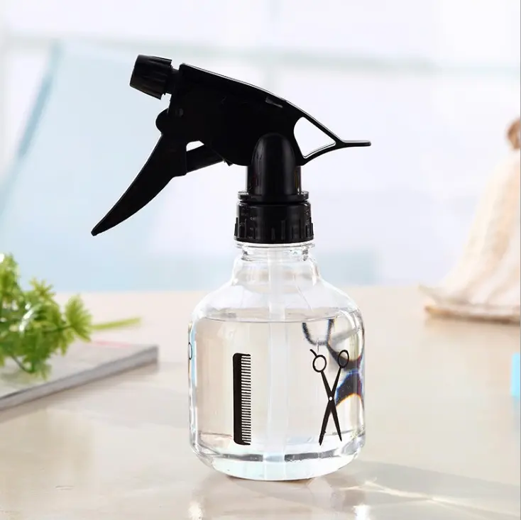 Çin tedarikçisi berber saç güzellik PET 250ml kozmetik şişe plastik tetikli püskürtücü plastik saç Salon sprey şişe