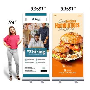 Portable Display Backdrop Banner Aluminum Frame Step <b>Repeat</b> Banners for Event Trade Shows Advertising Carrying Case - Product Image 3