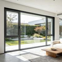 Ventana Abatible de Aluminio con Vidrio Templado de Seguridad, Marco Delgado, Fácil de Limpiar, Insonorizada y a Prueba de Polvo, Directo de Fábrica, para Entrada