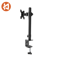 Bras de moniteur unique personnalisé Khcoohoo avec ressort à gaz, support pour écrans de 27 pouces, service OEM/ODM, montage ergonomique sur bureau, acier allié en stock