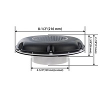 Ventilateur solaire durable de toit d'acier inoxydable pour la caravane marine de remorque de yacht de bateau