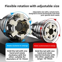 Douille universelle réglable 3/8-3/4 10-19mm, adaptateur de douille magique multifonction pour clé électrique, accessoires pour outils électriques