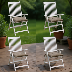 Coussins d'extérieur en tissu Oxford 19,7x19,7x2,8 pouces, couleur taupe, carrés, résistants à l'eau, pour patio et jardin, amovibles et lavables - Product Image 2