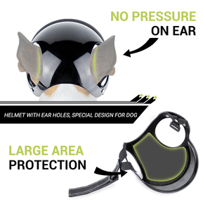 Accessoires de vêtements pour chiens Chapeau avec trous d'<span class=keywords><strong>oreille</strong></span> Sangle réglable Casques de sécurité pour chiens - Product Image 2