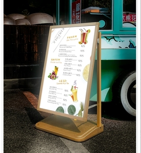Sharewin nhà hàng ngoài trời <span class=keywords><strong>Menu</strong></span> hiển thị đứng A4 quảng cáo dấu hiệu đứng cửa tầng đứng kim loại dấu hiệu Công Khai giá - Product Image 6