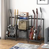 Accessoires pour amplificateur de guitare de studio à domicile, guitares acoustiques, électriques, basses, ukulélés avec support d'affichage, étagères de rangement et supports