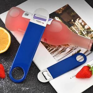 Logo laser personnalisé noir, lame de barre en acier inoxydable flans argentés ouvre-bouteille de bière plat pour cadeau/ - Product Image 5