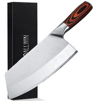 Chinois en gros manche en bois Chef couteaux de cuisine japonais os viande couteau à découper couperet couteau de boucher