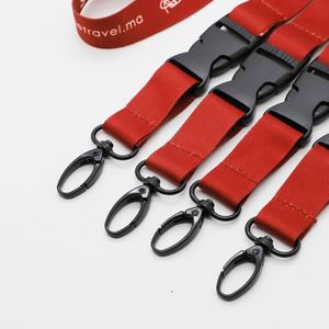 Wholesale Polyester Custom Heat Press Lanyard Breakaway Buckle Black <b>Snap</b> Hook Promotional Gift Lanyard - Product Image 2