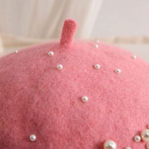 Chapeau béret chic français pour femme, 12 couleurs en stock, service OEM, broderie personnalisée, 100% laine - Product Image 6