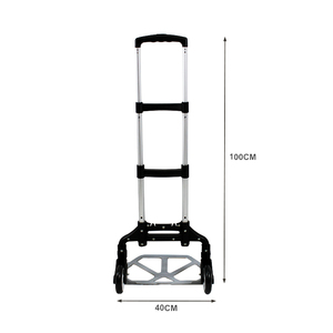 Carrello del carrello dei bagagli del camion della mano pieghevole resistente di capacità di 75 kg con 2 ruote di gomma - Product Image 4