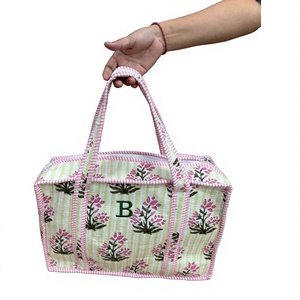 Sac de mahjong matelassé en coton de haute qualité avec trousse de maquillage, ensemble de voyage, organiseur, sac de rangement, coffret cadeau pour femmes - Product Image 2