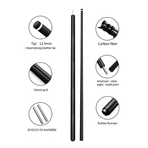 Queue de billard professionnelle 2 pièces 3K - Queue à faible déviation, queue de billard de haute qualité, ne se plie pas, fût en fibre de carbone durable - Product Image 6