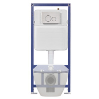 Badezimmer eingebaute Zisterne Wand hing Toilette Wassertank verdeckte Zisterne mit Edelstahl rahmen