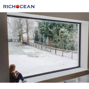 RICHOCEAN Hurricane Impact House Glass Fixed <strong>Pictures</strong> <strong>windows</strong> Supplier Slim Aluminium Vitre Big <strong>Window</strong> - Product Image 5