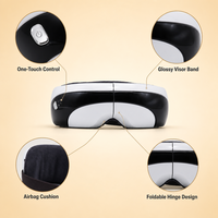 Masseur oculaire multifonctionnel rechargeable avec compression d'air, chaleur, vibrations et musique pour la fatigue oculaire, massage spa pour les yeux