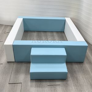 Ensemble de <span class=keywords><strong>jeux</strong></span> doux couleur bleu pour bébé aire de jeu pour bébé en plein air peluches voitures fosse à balles équipement de jeu souple pour l'extérieur jeu <span class=keywords><strong>tunnel</strong></span> bloc - Product Image 2