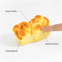 Jouet Squishy Muffin Myrtille à Remontée Lente, Matériau en Mousse Souple Texturée, Anti-Stress, Décoration de Bureau, Cadeau