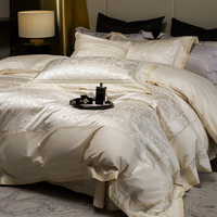 Literie en coton australien doux avec broderie exquise, luxe léger, ensemble de 4 pièces, 120 fils, drap, taie d'oreiller, housse de couette